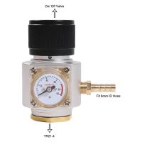 2X CO2 Charger Gas Regulator Pressure Reducer Adapter for Glass Bottles Aquarium Beer ,BE032