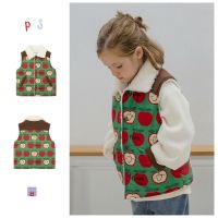 「สินค้าลิขสิทธิ์แท้」Iris kids IKV081103-IKS090203 Happy apple wool coat vest เสื้อผ้าเด็ก เสื้อแขนยาว กางเกงยีนส์ขายาว