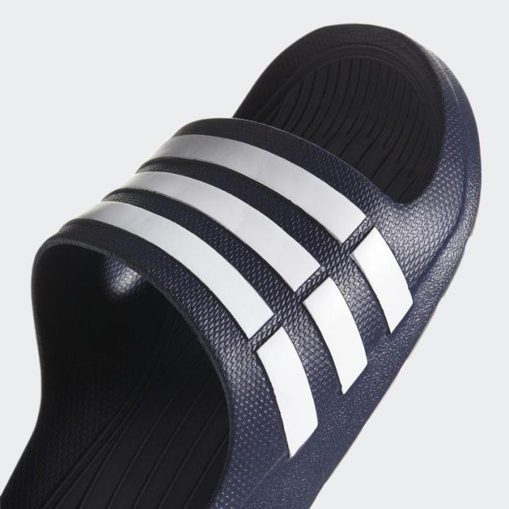 รองเท้าแตะ-adidas-duramo-slide-สีกรมแถบขาว