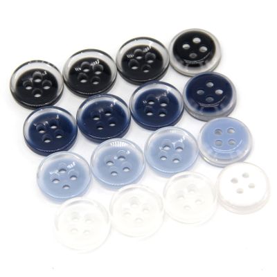 HENGC Transparent Colorful Resin Shirt Cute Buttons For Clothing Dress Skirts Handmade Decorations Blue DIY Crafts Wholesale Haberdashery