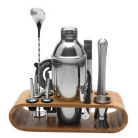 10pcsset Stainless Steel Cocktail Shaker Mixer Drink Bartender Browser Kit Bars Set Tools With Wine Rack Stand Bar Tools Kit