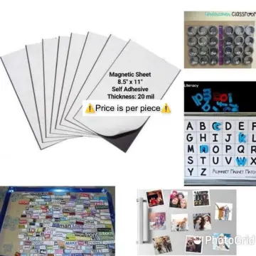 8.5 x 11 Magnetic Sheets with Adhesive