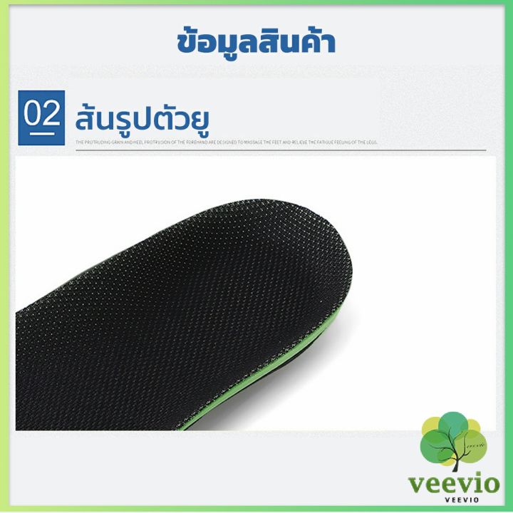 veevio-แผ่นพื้นรองเท้า-ดูดซับแรงกระแทก-แบบนิ่ม-ยืดหยุ่นสูง-ระบายอากาศได้ดี-ซับเหงื่อได้ดี-insole