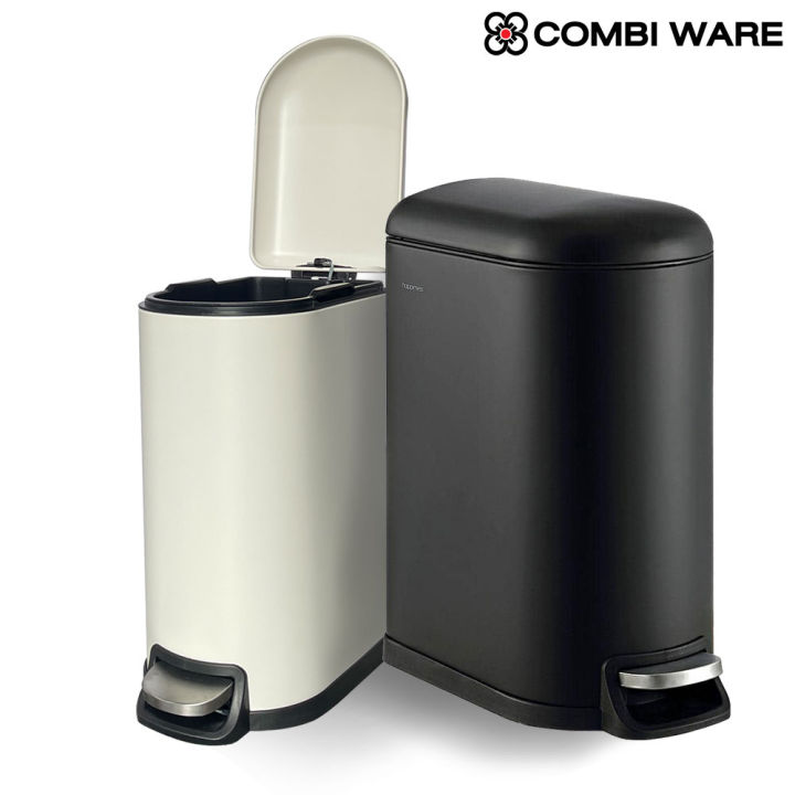 ถังขยะสแตนเลส-แบบเท้าเหยียบ-ทรงลึก-10-ลิตร-combi-ware