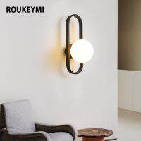 ROUKEYMI Modern Nordic Led Wall Lamps Fashion Luxurious Living Room Bedroom Decoration Villa Ho Sconces Home Mounted Lights