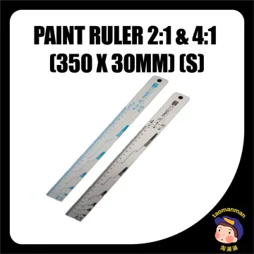 Aluminum Auto Paint Mixing Scale Measuring Stirring Stick Paint Ruler 2:1  4:1