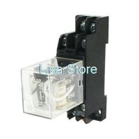 DC 12V Coils DP2T 8 Terminals Motor Control Electromagnetic Power Relay w Socket