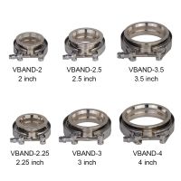 Universal SS304 2 2.25 2.5 3 3.5 4 V-band Clamp 3 Inch V-band 4 Inch Exhaust Flange 76mm Turbo Exhaust Vband V Clamps Kits Haberdashery