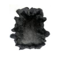 100 genuine rabbit fur rug in white 40*24cm, natural shaped real rabbit fur mat for furniture , DIY rabbit fur material SALES