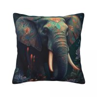 【hot】☸ Elephant Colorful Painting Pillowcase Luxury Polyester Cover