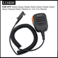 PTT Handheld สำหรับ HYT Hytera PD602 PD605 PD662 PD665 PD600 PD685 X1p X1e วิทยุ ลำโพง Mic Microphon