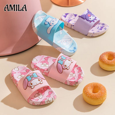 รองเท้าแตะเด็ก AMILA พื้นนิ่มลายการ์ตูนรองเท้าพ่อแม่เด็กกันลื่น