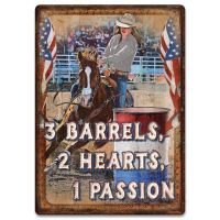 Wall Décor tin sign spot stocks Rivers Edge Products - Barrels Passion，size：20X 30cm