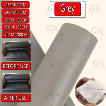 Gray 50X138CM DIY Self Adhesive PU Leather Fix Patch For Car Seat Home Sofa  Repair Subsidies