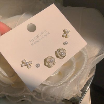 [COD] Set Earrings Female Ins Design Temperament Wholesale Internet Bow Knot