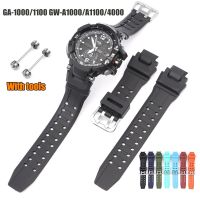 Strap for Casio Watch GW-4000 GA-1000 GW-A1000 GW-A1100 G-1400 Men Sport Diving Waterproof TPU Silicone Watch Band Bracelet 【BYUE】