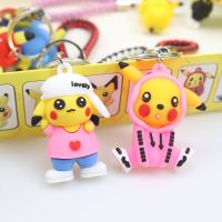 ZZOOI 12/24 Pcs Set Pokemon Random Box Action Figure Cute Different Styles Pikachu Doll Keychain Anime Cartoon Ornaments Model Gifts