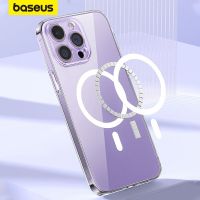 Baseus Magnetic Case for iPhone 14 13 12 11 Pro Max Support Wireless Charging Back Case Transparent Clear Protective Cover Case