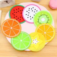 【CW】✘♝¤  7pcs/set Coaster Fruit Silicone Cup Anti-slip Insulation Hot Drink Holder Tableware Placemat