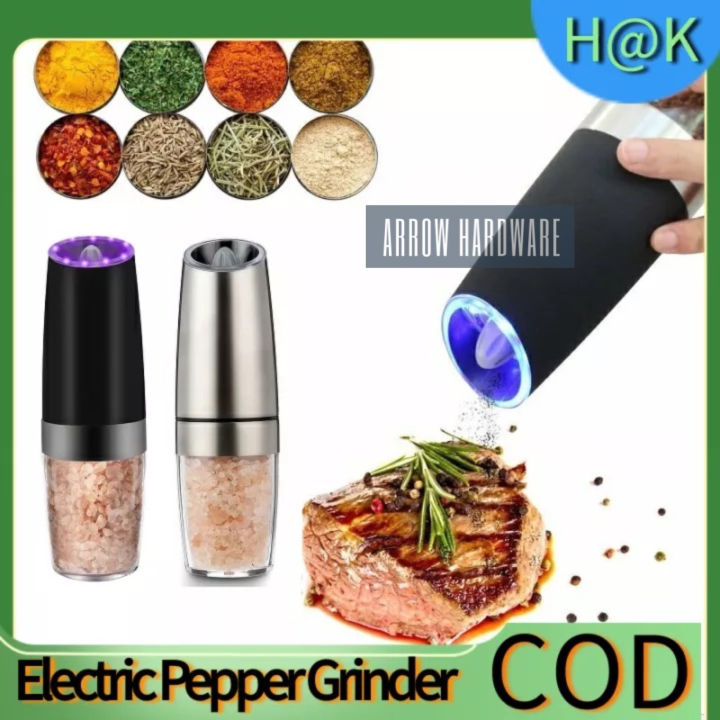 Battery-Powered Stainless Steel Auto-Grind Salt and Pepper Mills