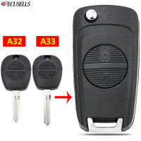 Ecusells ดัดแปลง Smart Remote Car Key Shell Case A32ใบมีด A33สำหรับ Nissan X-Trail Serena Cargo Micra Almera Terrano Primera