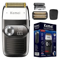 ZZOOI Kemei Rechargeable Hair Shaver For Men Beard Electric Shaver Face Electric Razor Mens Bald Head Shaving Machine Wet Dry