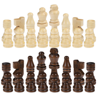 32pcs Chess Pieces ไม้หมากรุกชิ้นหมากรุก Refined Chess Pieces Board อุปกรณ์เสริม, ชุดเริ่มต้น,-tqyk01835