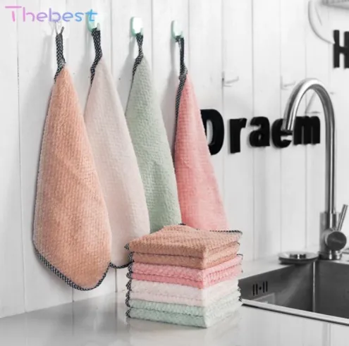 Set of 5, Hanging Hand Towels, Hand Dry Towels for Kitchen & Bathroom,  Super Absorbent Soft Small Hanging Towel Set with Hanging Loop, Machine  Washable Towel Fast Drying 
