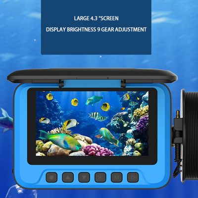 Fishing Camera Blue 4.3 Inch Display Screen 100Kg Fishing Weight Waterproof Night Vision High-Definition Fish Detector