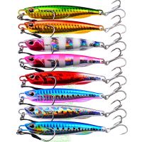 【hot】❅◈ 8 Pcs/lot Jigging Fishing Lures Metal Spinner Bait Jigs Japan Tackle Pesca Bass Tuna Trout Set