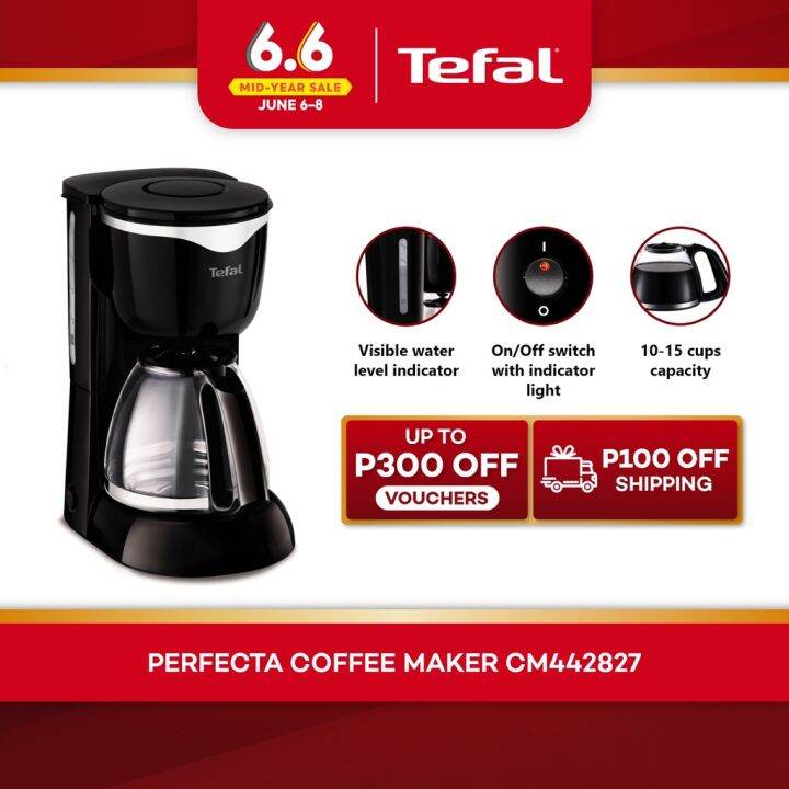 Philippine spot TEFAL Perfecta Coffee Maker CM4428 1.25L, 1015Cups