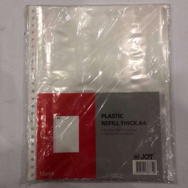 Plastic Clear book Refill Thick A4 and Long Size (10 pcs per pack