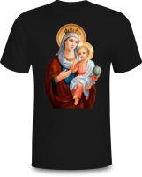 Catholic T-Shirt Mary, Blessed Mother Tee T-Shirt Black Men Designs Summer Political T Shirts