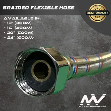 10mm ID Stainless Steel Braided Fuel Hose AN-8, 2m