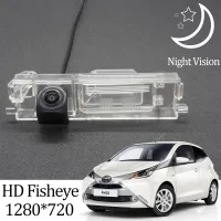 Owtosin HD 1280x720 Fisheye Rear View Camera For Toyota Aygo/Citroen C1/Peugeot 108 2014-2019 Car Vehicle Parking Accessories