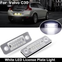 2Pcs For Volvo C30 2008-2013 Clear High Brightness LED License Plate Light Number Plate Lamp