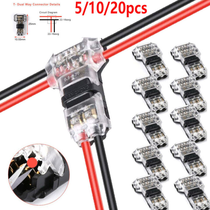 5-10-20pcs-5-10-20pcs-12v-wire-cable-snap-in-connector-terminal-connections-joiners-auto-plug