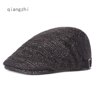 QZH หมวกเบเร่ต์ลำลองสำหรับผู้ชาย,หมวกแฟชั่นหมวกแบนหมวกตาข่ายระบายอากาศสไตล์แกสบี้หมวกแบบปรับได้หมวกอาบแดด