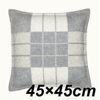 2021Pillow Covers Luxury H Cashmere Pillowcase Crochet Soft Wool Warm Plaid Sofa Bed Fleece Knitted Striped Geometric Pillow Cases