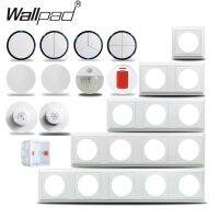 Wallpad L6 White Cream 1 2 3 4 Gang Intermediate Wall Switch Motion Body Sensor Step Light Cooker Unit P70 DIY Free Combination