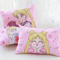 Cartoon anime peripheral Sailor Moons Cushion Pillows Cover Pink Girl Heart Kawaii Room Decoration sofa Bedding Gift for Girls