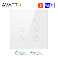 AVATTO Tuya zil WiFi Light Switch,Touch-Sensor Smart Home interruptor 46 Gang sil Wall Switch work with Alexa, Home