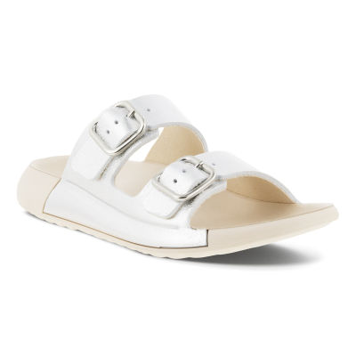 ECCO รองเท้าลำลองผู้หญิงรุ่น COZMO W Flat Sandal PURE SILVER  Metallics