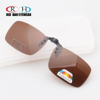 Brown Polarized Sunglasses Clip on Aviate Driving Sun Glasses Spectacles UV400 Goggles Eyeglasses Unisex Glasses Clip 3001-brown