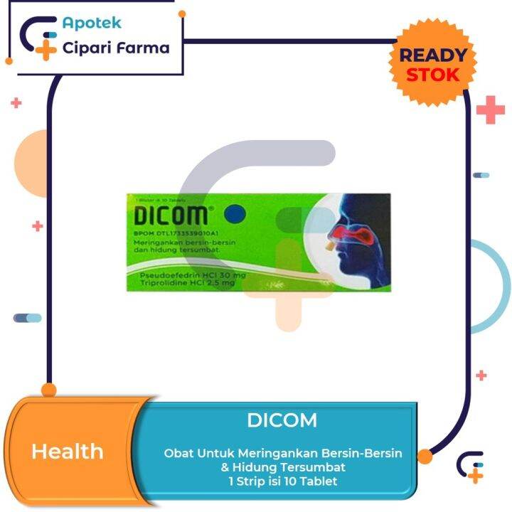 Dicom Obat Untuk Flu | Pilek | Alergi | Bersin-Bersin isi 10 Tablet