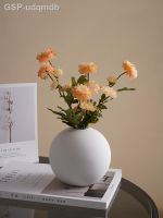 ☊Vaso De Flor Branca Decorativa Modernna Ornamentos Sala Estar Bola Cerâmica Seca Artesanato Decoração Casa