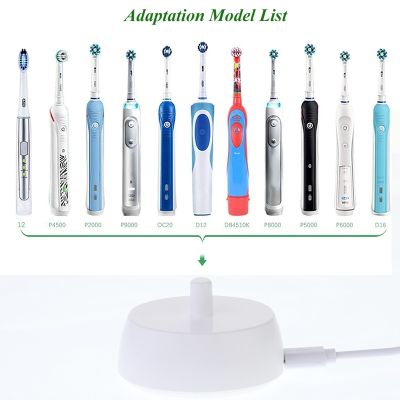 【LZ】☢❏✱  Branco Oral B Toothbrush Substituição Carregador Fonte De Alimentação Indutivo Carregamento Titular Modelo 3757 Cabo USB
