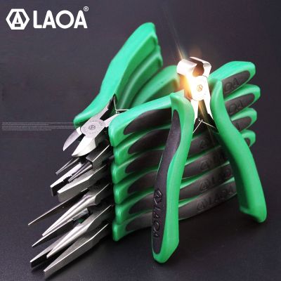 LAOA Mini Pliers Long Nose Pliers Round Nose Pliers Flat Nose Nippers Wire Cutter cutting nippers