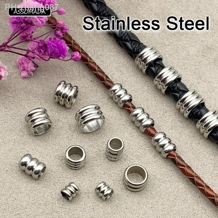 3-4-5-6mm-stainless-steel-ring-for-leather-rope-bracelet-necklace-cord-ornament-connect-bead-for-diy-jewelry-making-supplies