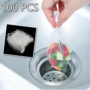 100pcs Kitchen Sink Strainer Disposable Bathroom Basin Drain Plug Filter  Mesh For Garbage Disposer, Cleaning.